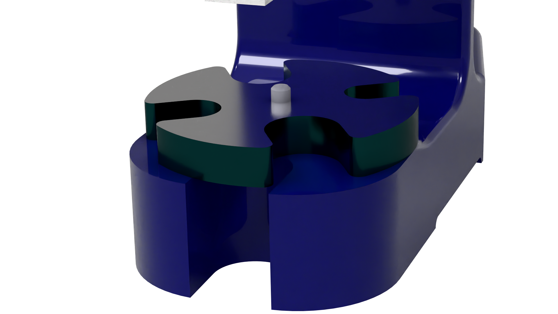 Arbor press base and support plate with sharp edges and no micro-fillets